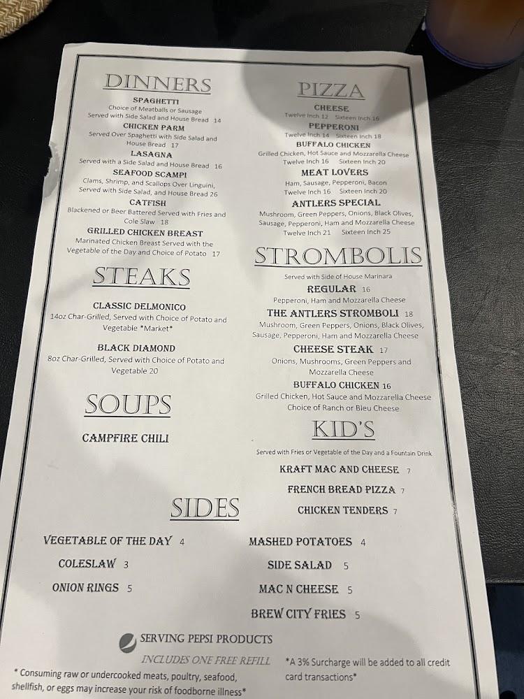 Antlers on the Water Menu image 4